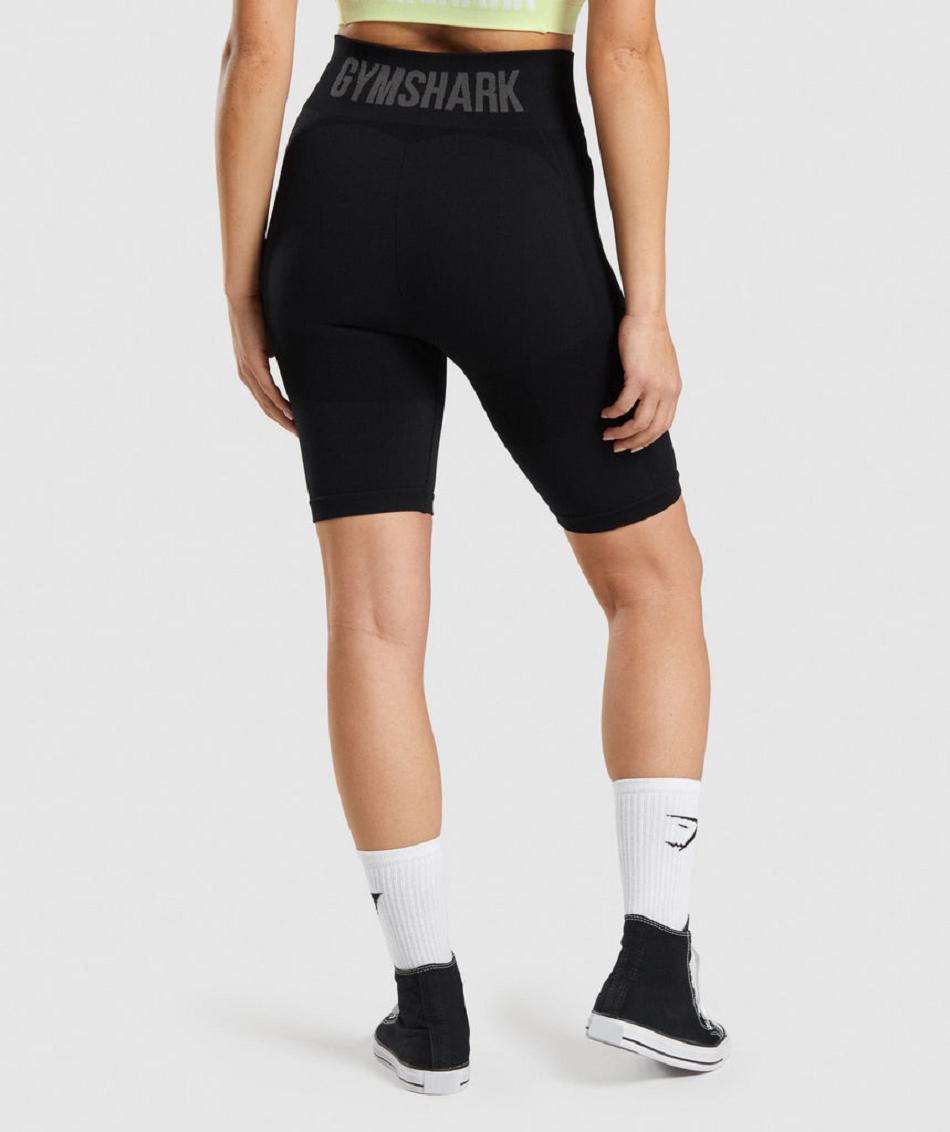 Pantalones Cortos Gymshark Flex Cycling Mujer Negras Gris | CO 2801EBC